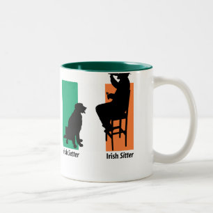Caneca De Café Em Dois Tons Irish Sitter Mug