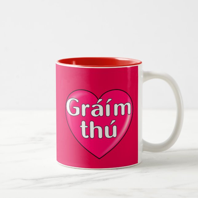 Caneca De Café Em Dois Tons Irlandês - Eu te amo (Direita)