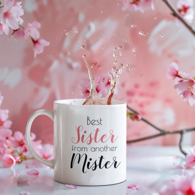 Caneca De Café Em Dois Tons Irmã Engraçada de Outro Cara Bonito (Criador carregado)