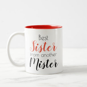 Caneca De Café Em Dois Tons Irmã Engraçada de Outro Senhor Bonito