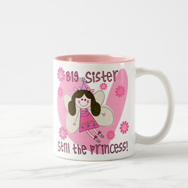 Caneca De Café Em Dois Tons Irmã Grande Ainda A Princesa (Direita)