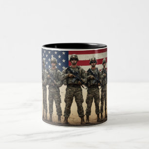 Caneca De Café Em Dois Tons Irmandade Militar dos Irmãos Veteranos Patrióticos