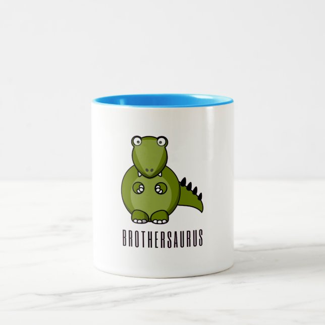 Caneca De Café Em Dois Tons Irmãos, Irmãos Grandes, Dinossauros, Irmãos Grande (Centro)