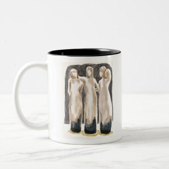 Caneca De Café Em Dois Tons irmãs 8-Three (Esquerda)