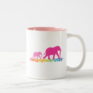 Caneca De Café Em Dois Tons Irmãs de Elephant Walking