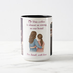 Caneca De Café Em Dois Tons Irmãs Para Sempre – Presente Personalizado de Cola