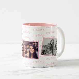 Caneca De Café Em Dois Tons Irmãs Personalizadas Fotos Customizadas