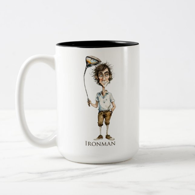 Caneca De Café Em Dois Tons Ironman Golfer (Esquerda)