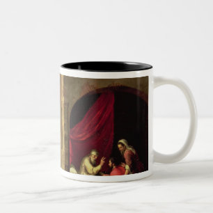 Caneca De Café Em Dois Tons Isaac que abençoa Jacob