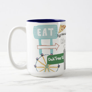 Caneca De Café Em Dois Tons Iselin, NJ Doodle Mug