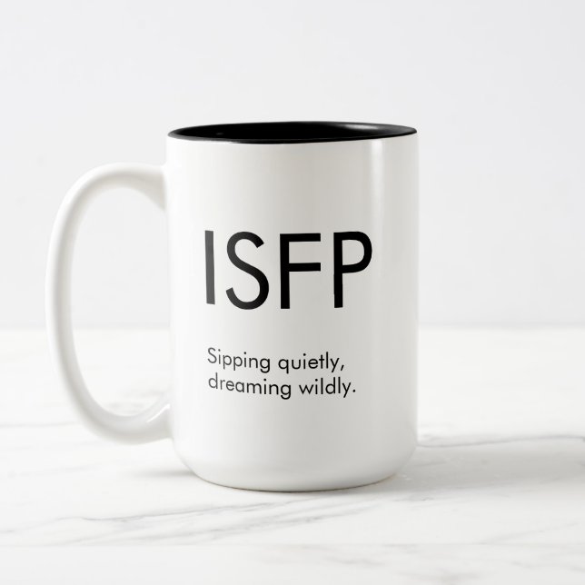 Caneca De Café Em Dois Tons ISFP Sonhando com um presente de Mug (Esquerda)