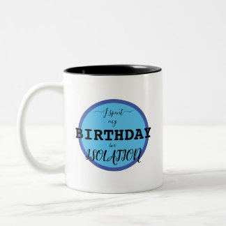 Caneca De Café Em Dois Tons Isolamento Aniversário Mug