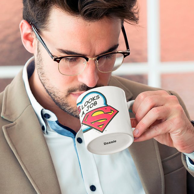 Caneca De Café Em Dois Tons Isso parece um trabalho para o Super-Homem (Criador carregado)