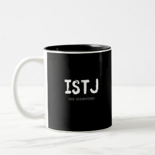 Caneca De Café Em Dois Tons ISTJ - Prática Racionalista (Branco)
