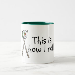 Caneca De Café Em Dois Tons Isto é como eu rolo o sushi