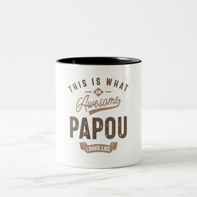 Caneca De Café Em Dois Tons Isto é o que parece um Papou incrível (Centro)