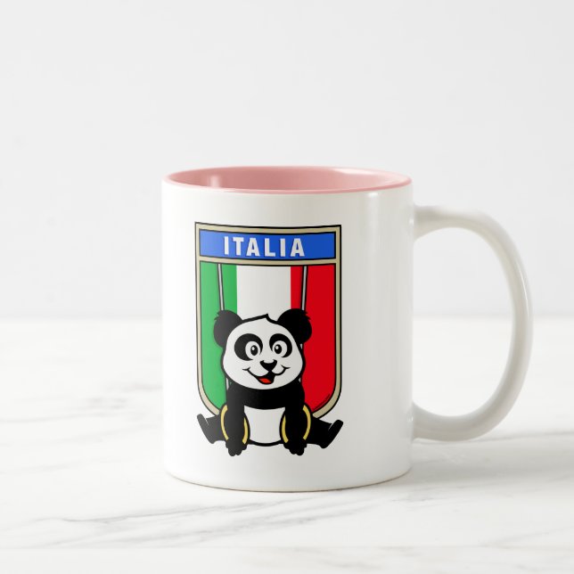 Caneca De Café Em Dois Tons Itália Anel Panda (Direita)