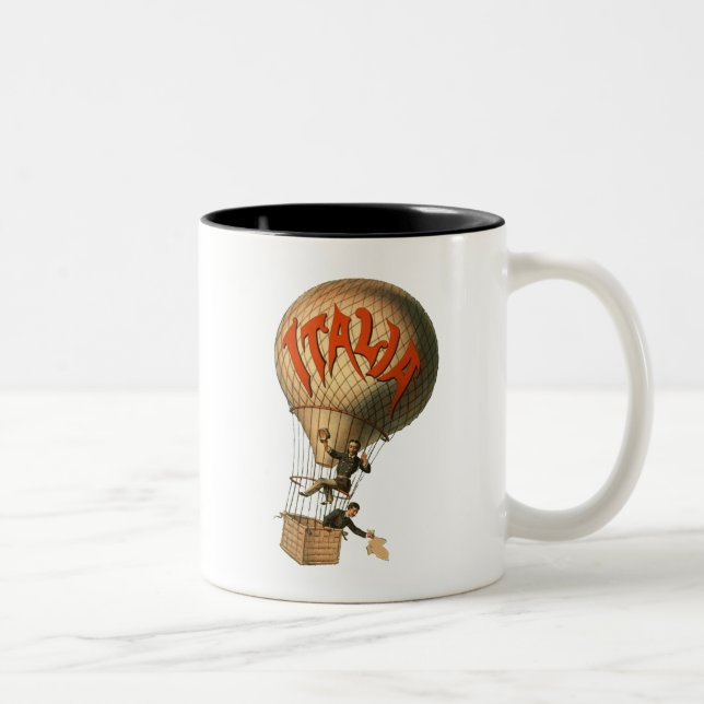 Caneca De Café Em Dois Tons Italia Hot Air Balloon (Direita)