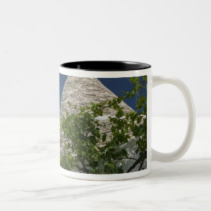Caneca De Café Em Dois Tons Itália, Puglia, Alberobello, Terra dei Trulli, 2