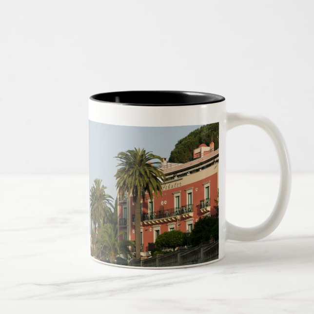 Caneca De Café Em Dois Tons ITÁLIA, Sicília, TAORMINA: Hotel Schuler (Direita)