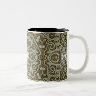 Caneca De Café Em Dois Tons Item de presente impresso com textura da idade da