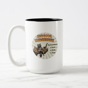 Caneca De Café Em Dois Tons Itens Essenciais do Influenciador de Guaxinim
