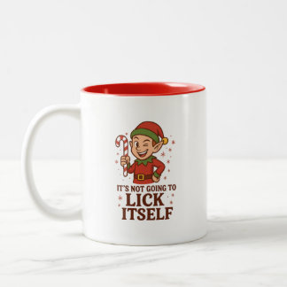Caneca De Café Em Dois Tons It's Not Going to Lick Itself Two-Tone Mug