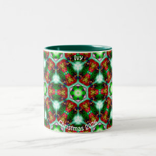 Caneca De Café Em Dois Tons IVY ~ Conchas Personalizadas para o Natal Fractal