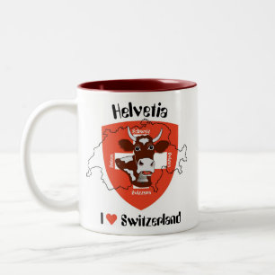 Caneca De Café Em Dois Tons J Switzerland love taça