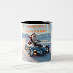 Caneca De Café Em Dois Tons Já é hora de eu arranjar um presente, Papais noeis