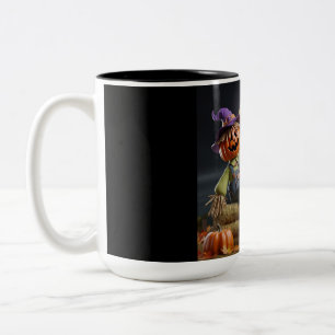 Caneca De Café Em Dois Tons Jack-o-Lanterna Halloween Mug