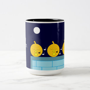 Caneca De Café Em Dois Tons Jack-o-Lanternas Whimsical: