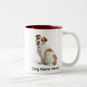 Caneca De Café Em Dois Tons Jack Russell Personalizado “Eu Te Posso”