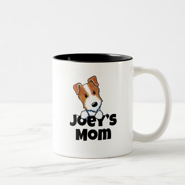 Caneca De Café Em Dois Tons Jack Russell Puppy (Direita)