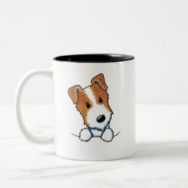 Caneca De Café Em Dois Tons Jack Russell Puppy