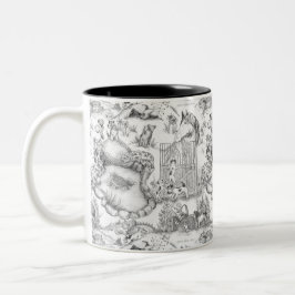 Caneca De Café Em Dois Tons JACK RUSSELL Terrier Black Toile