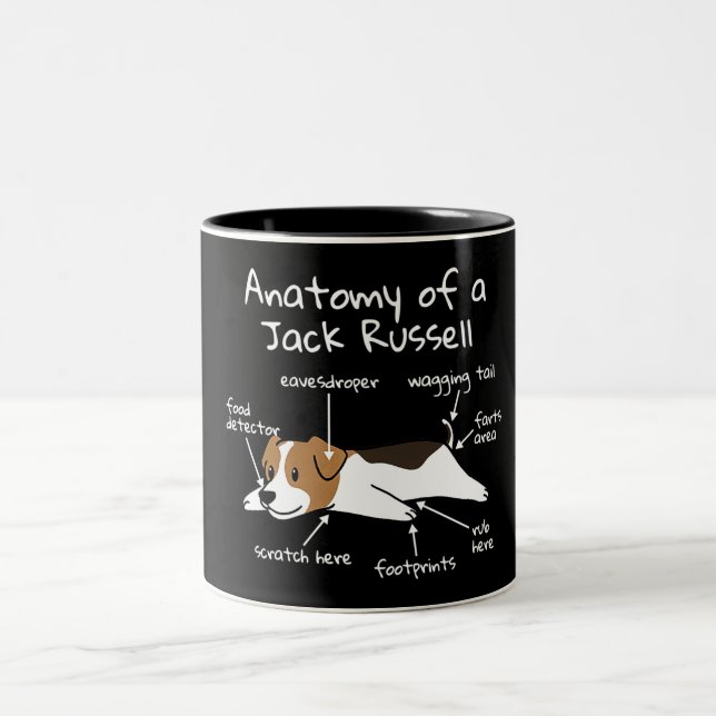 Caneca De Café Em Dois Tons Jack Russell Terrier Coffee Mug De Dois Toneladas (Centro)