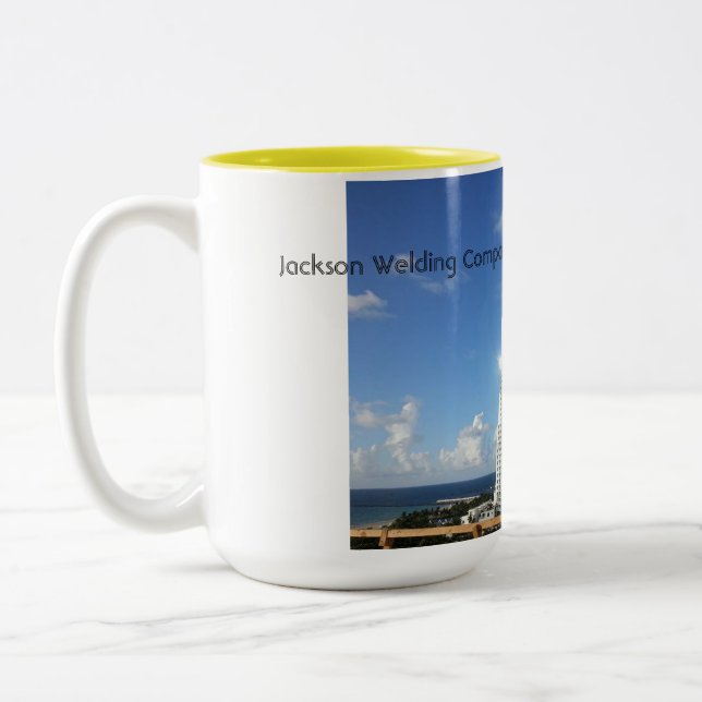 Caneca De Café Em Dois Tons Jackson Welding Company Miami Florida 2014 Café (Esquerda)