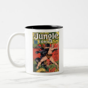 Caneca De Café Em Dois Tons Jaguar - Histórias em quadrinhos Selvagens Vintage