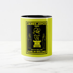 Caneca De Café Em Dois Tons James Joyce Dublin Irlanda