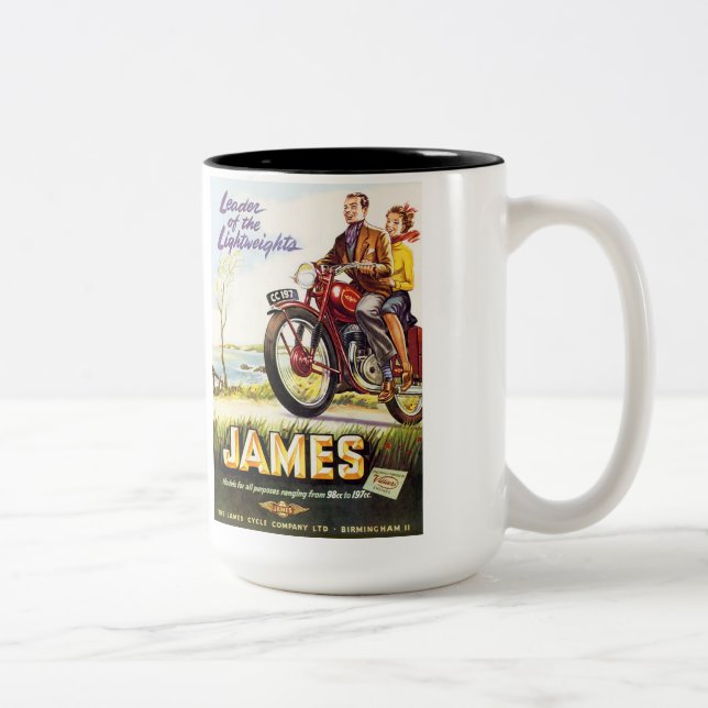 Caneca De Café Em Dois Tons James Motorcycle (Direita)