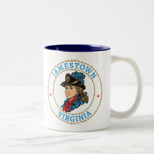 Caneca De Café Em Dois Tons Jamestown Virginia Colonial