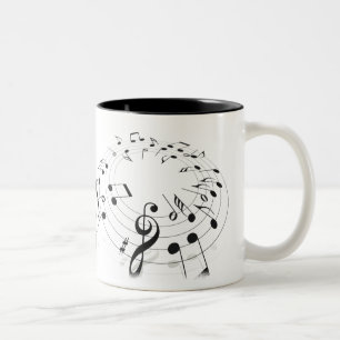Caneca De Café Em Dois Tons Jammin' Music Mug