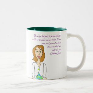 Caneca De Café Em Dois Tons Jane alegre