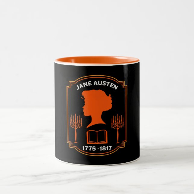 Caneca De Café Em Dois Tons Jane Austen Romancista Inglesa (Centro)