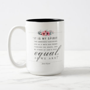 Caneca De Café Em Dois Tons Jane Eyre - Como Estamos - Branca