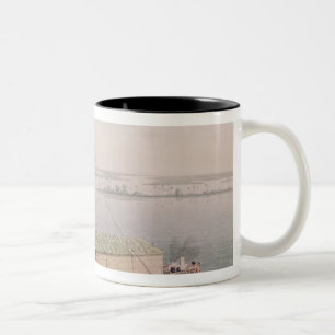 Caneca De Café Em Dois Tons Jangada no rio de Guayaquil