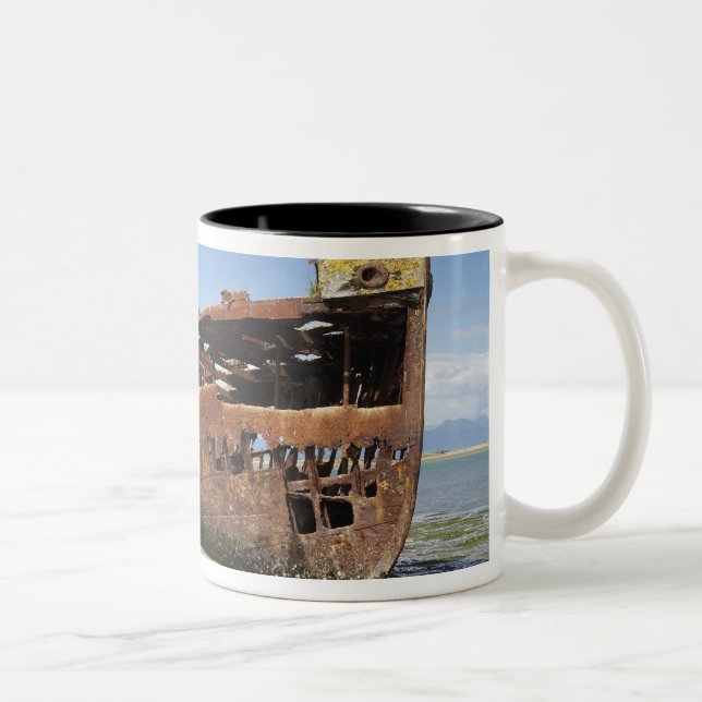 Caneca De Café Em Dois Tons Janie Seddon Shipreck, Motueka, Nelson (Direita)