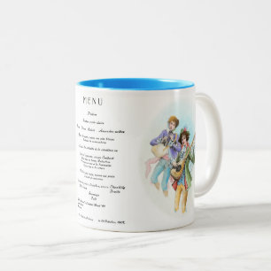 Caneca De Café Em Dois Tons Janto Convite no Hotel Waldorf Astoria, 1907