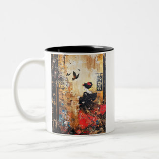 Caneca De Café Em Dois Tons Japanese painting style GEISYA MAG08